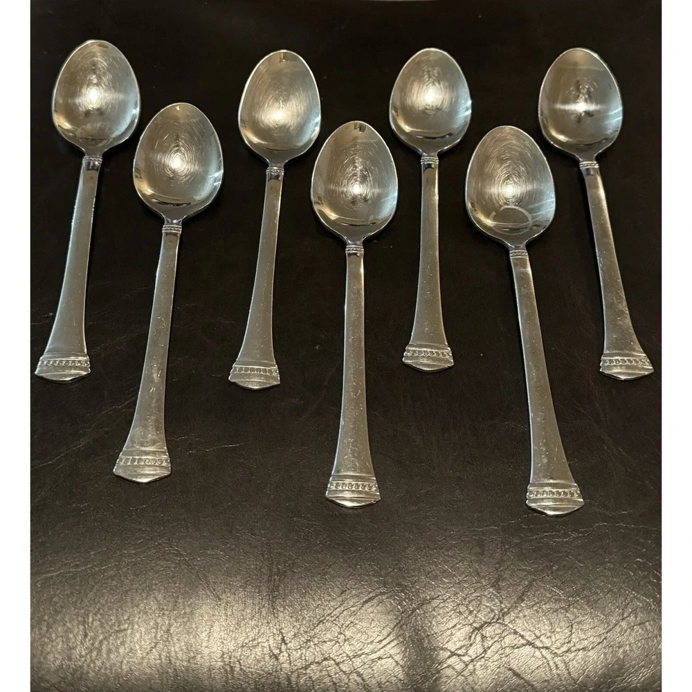 Towle Beaded Classique Flatware Teaspoon (Set of 7)‎ FW17